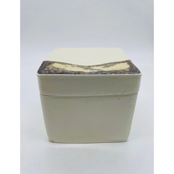 CAROLYN CARROLL Porcelain Crystalline Glaze Lidded Box W/ Papers - Picture 5 of 8